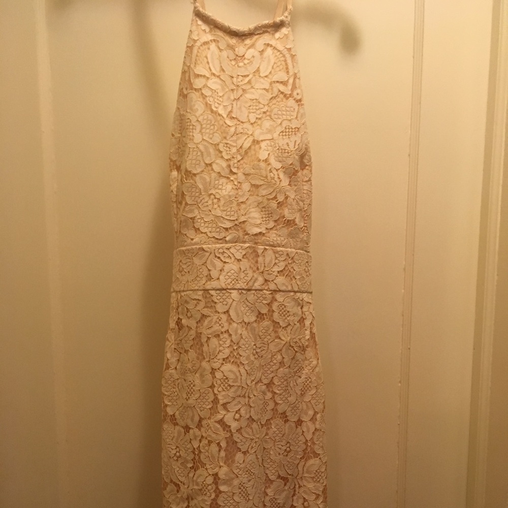Lace halter dress